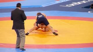 Denis Tsargush ( Russia)-Davit Khutsishvili ( Georgia). Men's 74kg Freestyle Wrestling