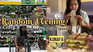 Trying the viral Kunafa - in house | A Random evening of our life