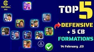 Top 5 Defensive New Formations in efootball 2023 Mobile .523.541.Still availableEfootball Formations