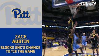 Pitt's Zack Austin Blocks UNC's Chance To Tie The Game