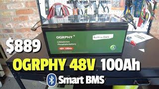 OGRPHY 48V 100Ah Budget Friendly Bluetooth LiFeP04 Lithium Battery