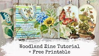 Make a Mini Zine with Me! | Free Woodland Printable for Art Journaling