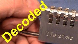 (picking 206) Master 4-wheel combination padlock opened - fuzzy decoding method - thanks to Ulrik