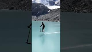 I foiled my foilscoot on a frozen lake and it did the craziest sound 