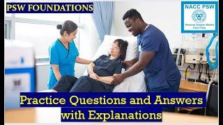 NACC - PSW Certification -  Module 1 - PSW Foundations | Exam Prep ‍️