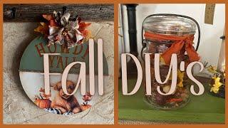 Fall Highland Cow Round ~ Fall Vintage Mason Jar