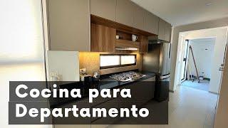 IDEA: Cocina para Departamento - Acabados Residenciales en Madera