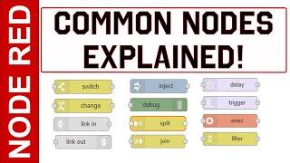 Node-Red Tutorial - Common Nodes Explained! (Chapters in the Timestamps) #nodered