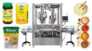 High Speed 4 Heads Powder Filling Machine with Weight Checker