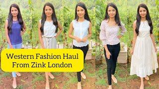 Stylish Western Fashion Haul From Zink London | Summer Fashion Haul | Anju Antony