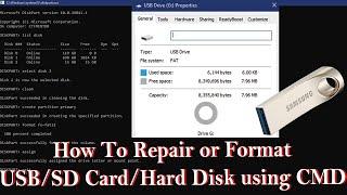 How To Repair or Format USB/SD Card/Hard Disk using CMD - Best Method