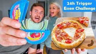 24h nur Trigger Essen Challenge | Freund vs. Freundin | Wer ausrastet verliert