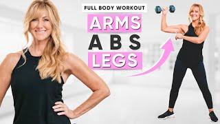  35-Min Full Body Sculpt!  Burn Belly Fat, Tone Arms & Legs + Stretch!