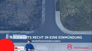 Rückwärts Rechts in eine Einmündung | Grundfahraufgabe Klasse D | BUS Führerschein | FS Strothmann