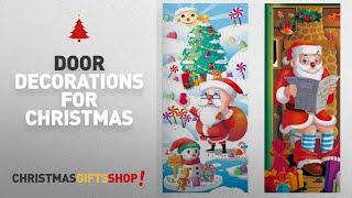 Door Decorations For Christmas Ideas: UNOMOR Large Christmas Door Cover for Christmas decorations-