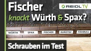 Schrauben im Härtetest - Die beste Schraube! Würth, Spax, Fischer, Eurotec oder Fishbull [German]