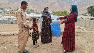 Selling backpacks: "and shopping by Mohammad Reza and Narges