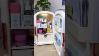 New Skincare Fridge Restock  #asmr #skincare #restock #minifridge #skincareroutine #restock