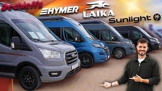 Der MEGA Camper Van Vergleich! | Was unterscheidet Sunlight, Dethleffs, Laika und Hymer  | GÜMA TV