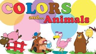 Colored Animals Vocabulary - Nouns and Adjectives Combinations by ELF Learning