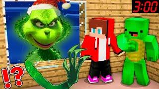 GRINCH and SANTA vs Security House in Minecraft Maizen JJ and Mikey Christmas