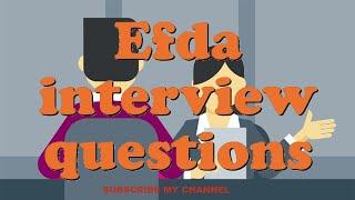 Efda interview questions