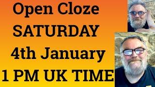 Livestream English Class for C2 and C1 - Open Cloze SATURDAY 4th January 1 PM UK TIME