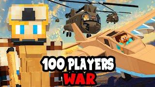 100 Players Simulate WAR in Minecraft...