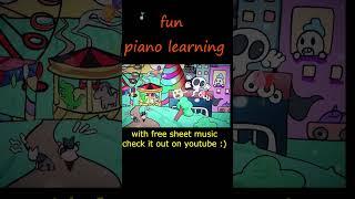 CATS FAIRGROUND - Fun PIANO Learning for beginners, sheet music for free