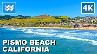 [4K] Pismo Beach Pier California USA 2024 Walking Tour Vlog & Travel Guide - Treadmill Workout