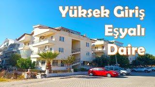 --SATILDI--Didimde Eşyalı Satılık Daire - Yüksek Giriş - 1+1 - Ön Cephe Satılık Daire