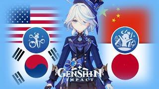 Furina Voice in 4 Different Languages (Skills & Attack) | Genshin Impact Furina