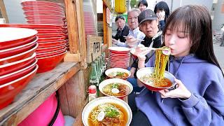 나고야5탄) 77세 사장님의 200kg 리어카라멘 10그릇 먹었더니 주민분들이 놀라셨어요