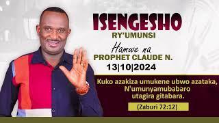 13.10.2024 | ISENGESHO RY'UMUNSI | PROPHET CLAUDE NDAHIMANA