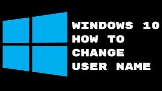 Windows 10 Change Account Login Name