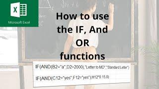 How to use the IF function with the And function in Excel