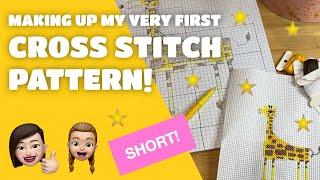 I Made My Own Cross Stitch Pattern! My very first attempt at pattern making! #SHORT #SHORTS