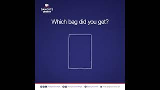 Press play, screenshot, and tell us what bag you got. #DangoteCement 