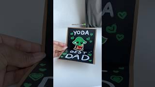 easy Yoda gift for Dad #giftidea #diy #art #craft #diygift #fathersday #yoda #diycard #popupcard