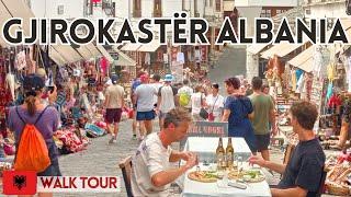 Gjirokastër, Albania: City of a Thousand Steps. Walk Tour 4K. Gjirokastra Miasto Tysiąca Stopni