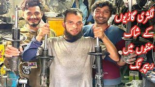 How to repair shocks of Luxury Cars in quick speed || Lahore || Pakistan