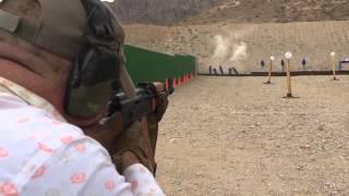 Nic shooting select fire AK 74 5.45x39 at AK Operators Course