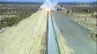 BLU-109 2000lb "Bunker Buster" Bomb Rocket Sled Test