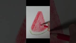 색연필로 그리는 수박 / Watermelon drawing with colored pencils