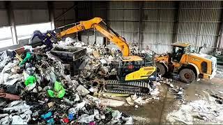 Domestic waste sorting line