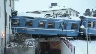 Swedish woman steals train, drives it into building