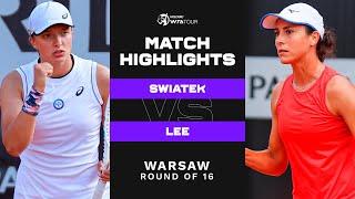 Iga Swiatek vs. Gabriela Lee | 2022 Warsaw Round of 16 | WTA Match Highlights