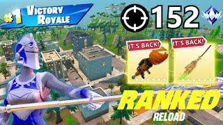 RANKED Zero Build OG Fortnite Reload | High Kill Gameplay | Keyboard And Mouse | 152 Kills