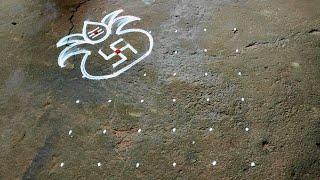 Varalakshmi viradham kalasam kolam|aadi madham pooja kolam|aadivelli kolam|traditional rangoli