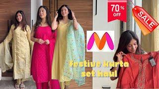 *Huge* Myntra kurta set haul  | Myntra festive sale haul | kurta sets under INR 1500 #myntrahaul